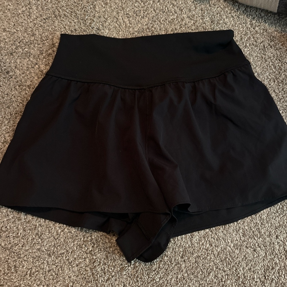 Women's Black High-Waisted Shorts